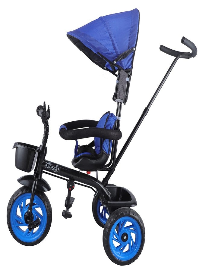 JoyRide Stroller Tricycle| Baby Trike|Tricycle with Canopy and Parental Adjust Push Handle for Kids|Boys|Girls Age Group 1.5 to 5 Years (Blue) - Image 3